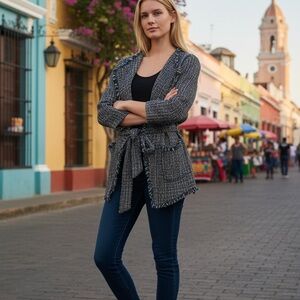 The Limited Fringe Tweed Jacket — Size 0 — NWT!